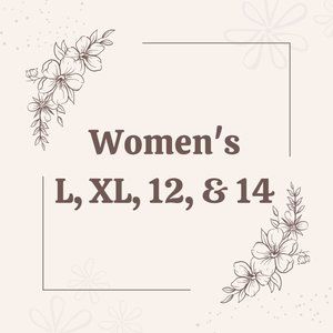 Women's L, XL, 12, & 14